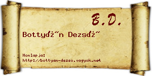 Bottyán Dezső névjegykártya