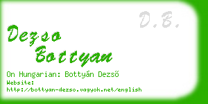 dezso bottyan business card