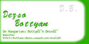 dezso bottyan business card